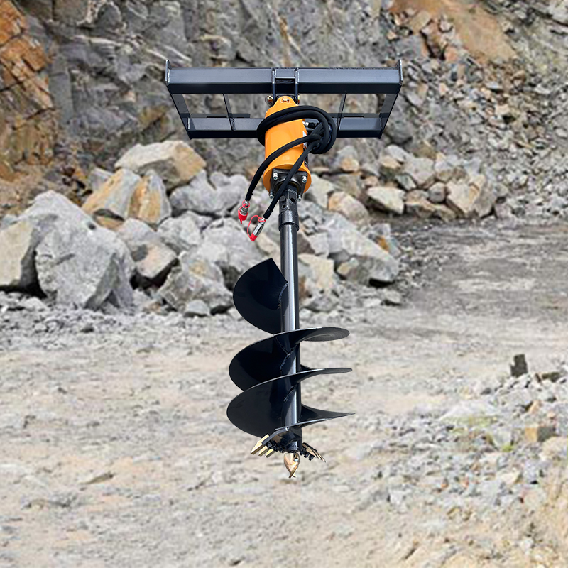 Post Hole Digger - Mini Skid Steer Ataşmanı Verimli Motorlu