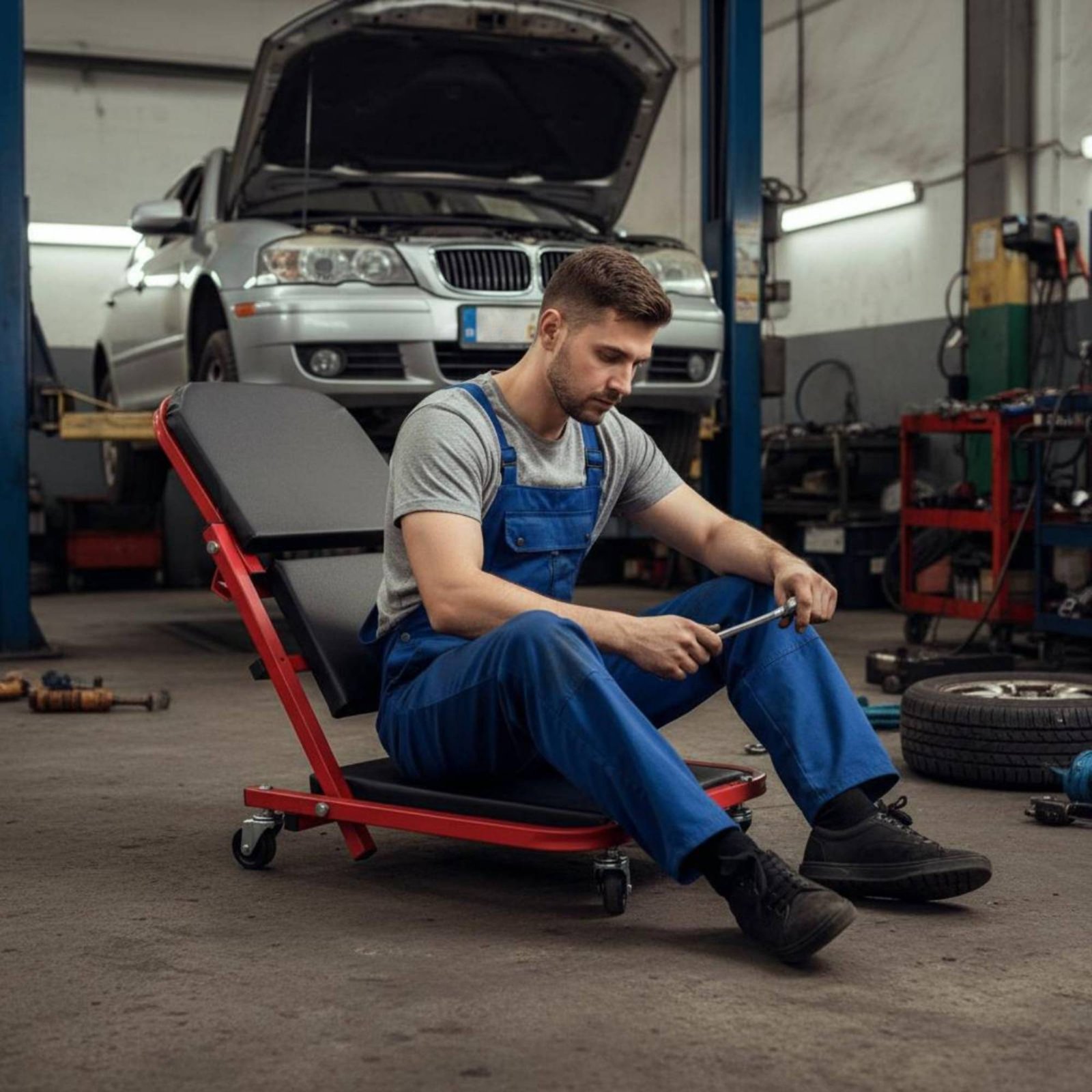 Katlanabilir Tamirci Koltuğu 2 - Heavy Equipment Garage incelemesi ve fiyatı