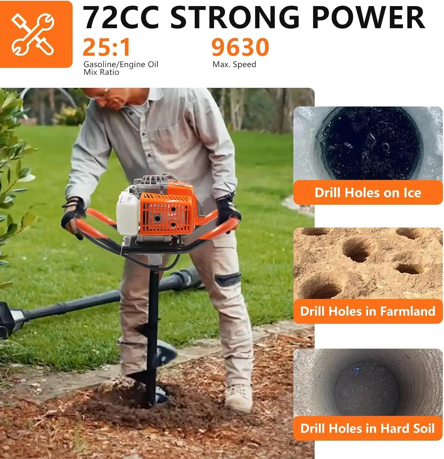 -72CC Burgu Direği Delik Kazıc - Post Hole Digger incelemesi ve fiyatı