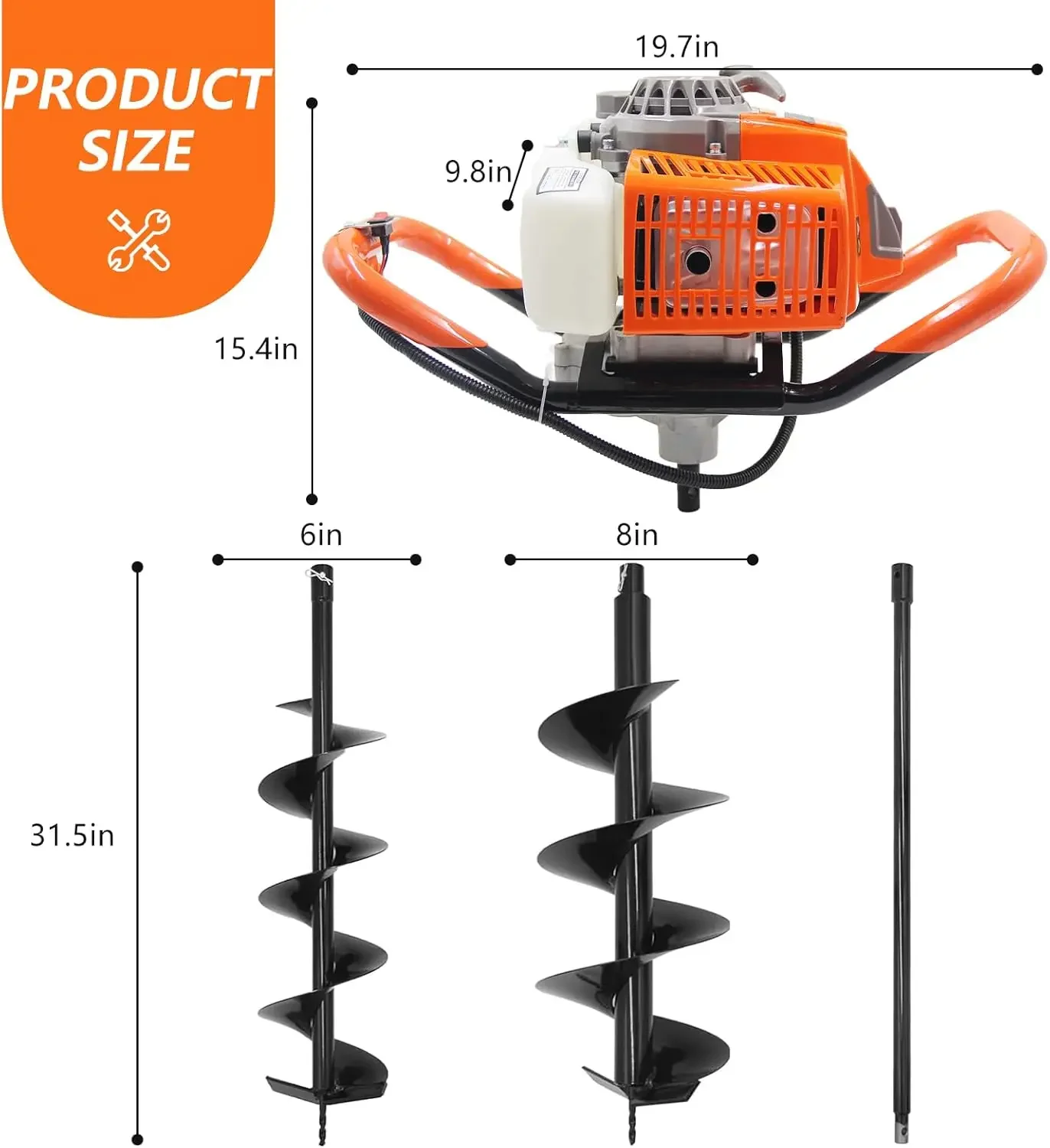 -72CC Burgu Direği Delik Kazıc - Post Hole Digger incelemesi ve fiyatı