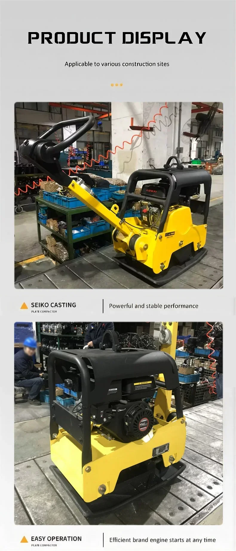 Toprak Kompaktasyonu İçin Uygu - Plate Compactor Vibrator incelemesi ve fiyatı